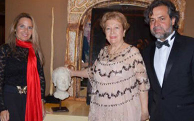 Constanza, Mayte Spinola y el escritor Sebastian Dozo Moreno